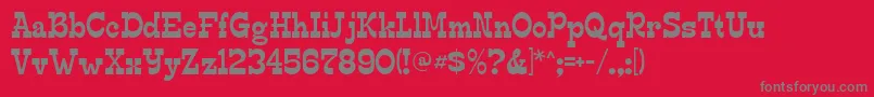 フォントEdmunds – 赤い背景に灰色の文字