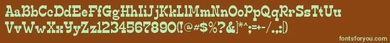 Edmunds Font – Green Fonts on Brown Background