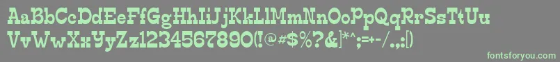 Edmunds Font – Green Fonts on Gray Background