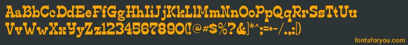 Edmunds Font – Orange Fonts on Black Background