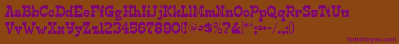 Edmunds Font – Purple Fonts on Brown Background