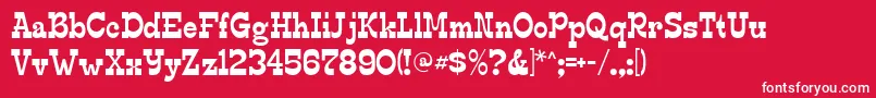 Edmunds Font – White Fonts on Red Background