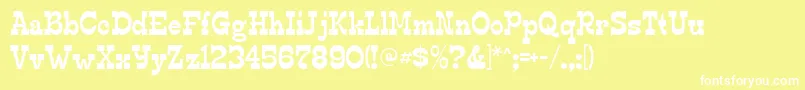 Edmunds Font – White Fonts on Yellow Background