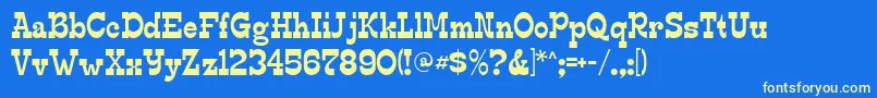 Edmunds Font – Yellow Fonts on Blue Background