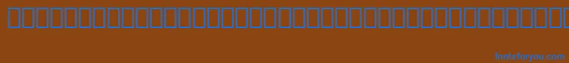 フォントArabic11BtBold – 茶色の背景に青い文字