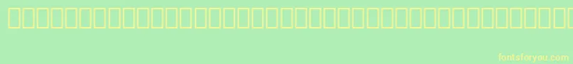 フォントArabic11BtBold – 黄色の文字が緑の背景にあります