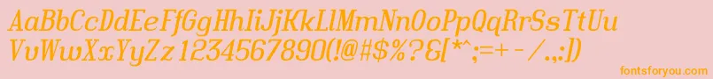 Hindital Font – Orange Fonts on Pink Background