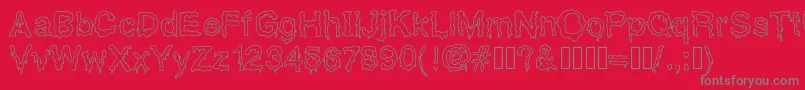 Gotbrain Font – Gray Fonts on Red Background