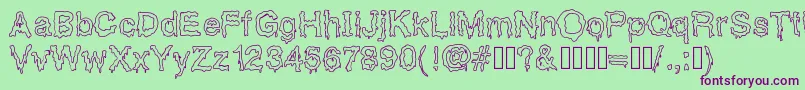 Gotbrain Font – Purple Fonts on Green Background