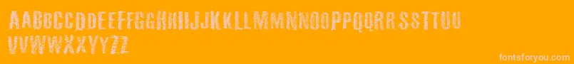 Vtks36 Font – Pink Fonts on Orange Background