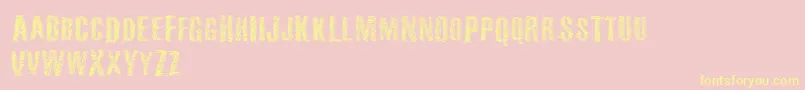 Vtks36 Font – Yellow Fonts on Pink Background