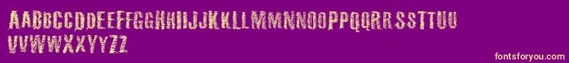 Vtks36-Schriftart – Gelbe Schriften auf violettem Hintergrund