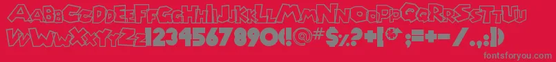Chlorinap Font – Gray Fonts on Red Background