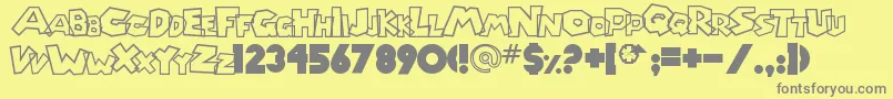 Chlorinap Font – Gray Fonts on Yellow Background