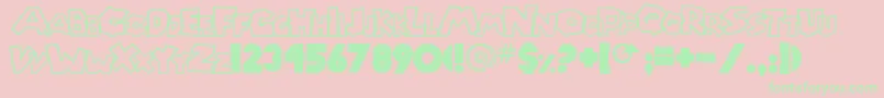 Chlorinap Font – Green Fonts on Pink Background