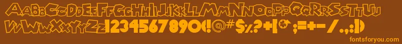 Chlorinap Font – Orange Fonts on Brown Background