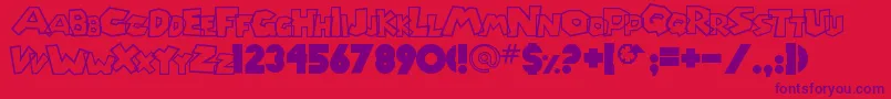 Chlorinap Font – Purple Fonts on Red Background