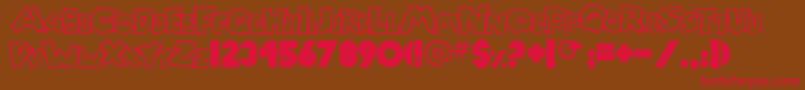 Chlorinap Font – Red Fonts on Brown Background