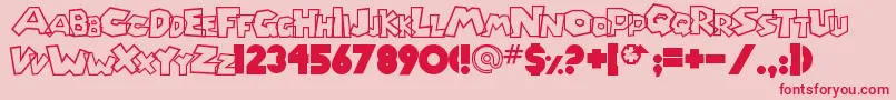 Chlorinap Font – Red Fonts on Pink Background