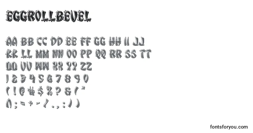 A fonte Eggrollbevel – alfabeto, números, caracteres especiais