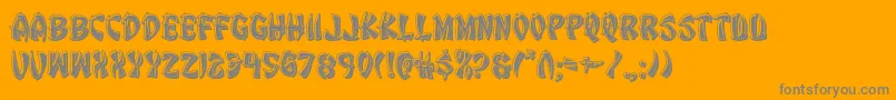 Eggrollbevel-Schriftart – Graue Schriften auf orangefarbenem Hintergrund