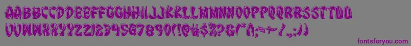 Eggrollbevel Font – Purple Fonts on Gray Background