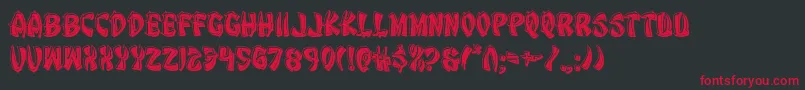 Eggrollbevel Font – Red Fonts on Black Background