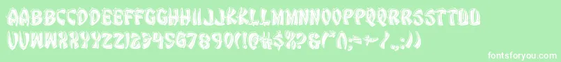 Eggrollbevel Font – White Fonts on Green Background