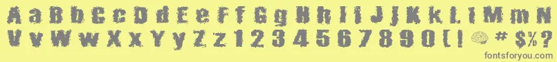 Barricades Font – Gray Fonts on Yellow Background