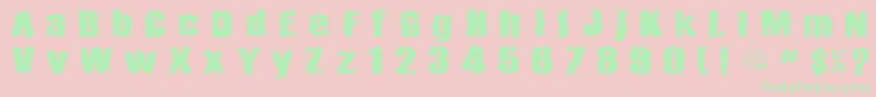 Barricades Font – Green Fonts on Pink Background