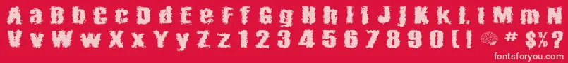 Barricades Font – Pink Fonts on Red Background