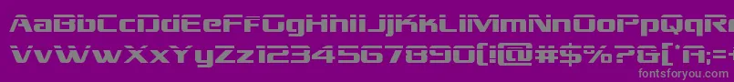 Czcionka Grandnationallaser – szare czcionki na fioletowym tle