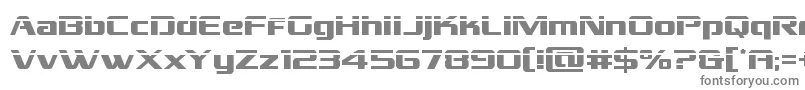 フォントGrandnationallaser – 白い背景に灰色の文字