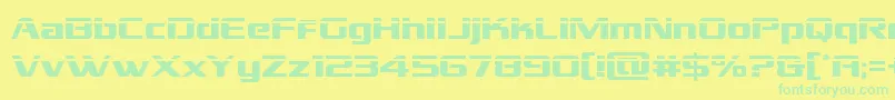 Шрифт Grandnationallaser – зелёные шрифты на жёлтом фоне