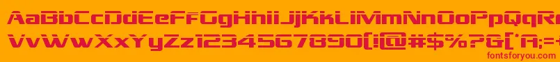 フォントGrandnationallaser – オレンジの背景に赤い文字