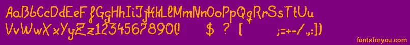 LgfpatukoThin Font – Orange Fonts on Purple Background