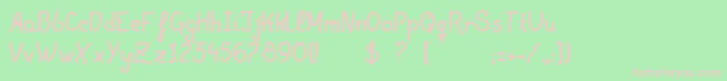 LgfpatukoThin Font – Pink Fonts on Green Background