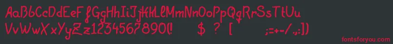 LgfpatukoThin Font – Red Fonts on Black Background