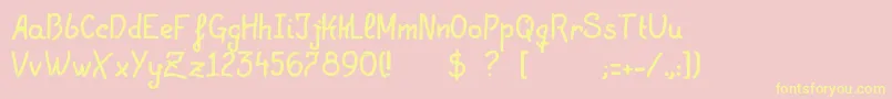 LgfpatukoThin Font – Yellow Fonts on Pink Background