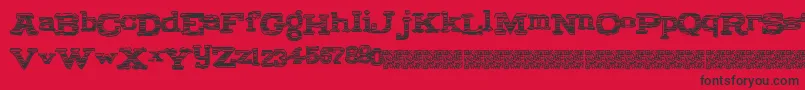 Шрифт Coldbrew – чёрные шрифты на красном фоне