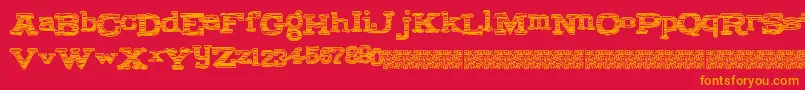 Coldbrew Font – Orange Fonts on Red Background