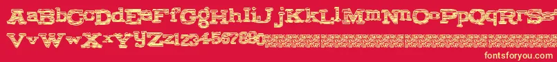 Coldbrew Font – Yellow Fonts on Red Background