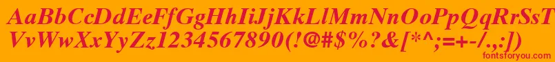 fuente TimesTenLtBoldItalic – Fuentes Rojas Sobre Fondo Naranja