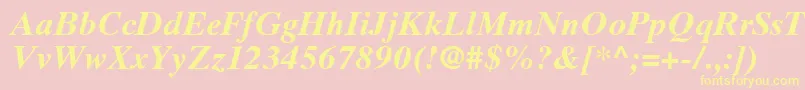 TimesTenLtBoldItalic Font – Yellow Fonts on Pink Background