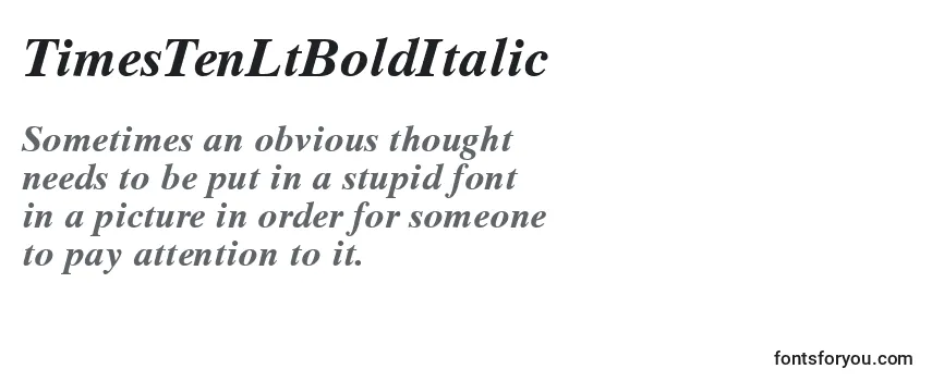 Review of the TimesTenLtBoldItalic Font