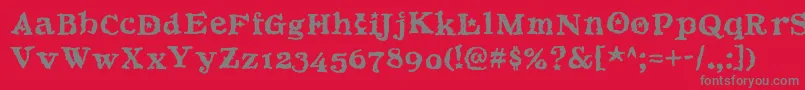 Beltane Font – Gray Fonts on Red Background