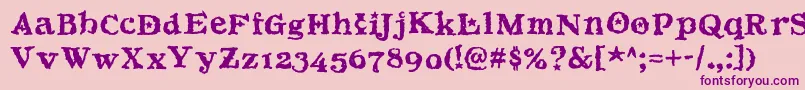 Beltane Font – Purple Fonts on Pink Background