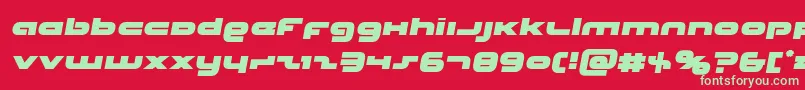 フォントUnisolsemital – 赤い背景に緑の文字