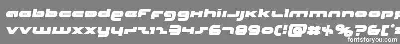 フォントUnisolsemital – 灰色の背景に白い文字