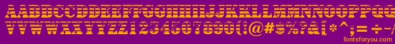 Signboardtitulgrd Font – Orange Fonts on Purple Background